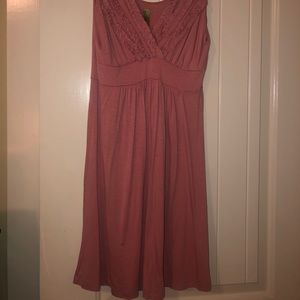 Dim pink cotton soft dress